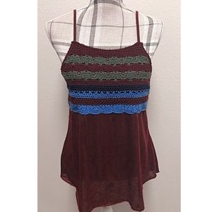 Cravefame by Almost Famous festival crochet tank top